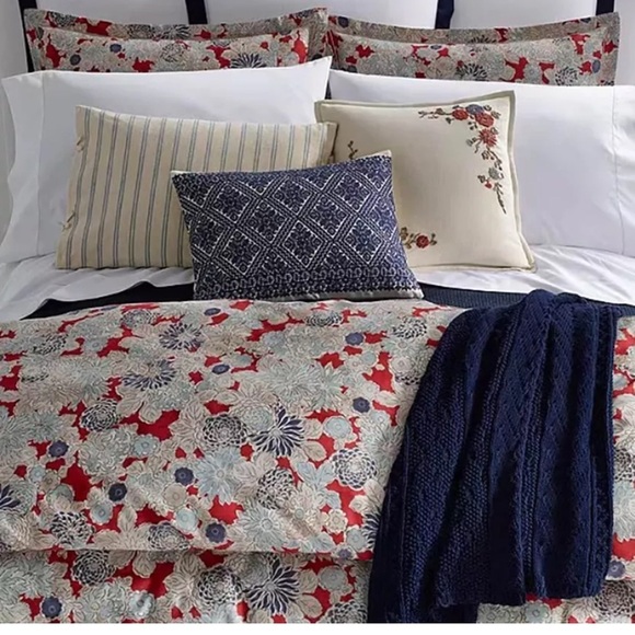 Ralph Lauren Other - Ralph Lauren NWT Full/Queen Remy Floral 100% Cotton Duvet Cover 92”x96” $355